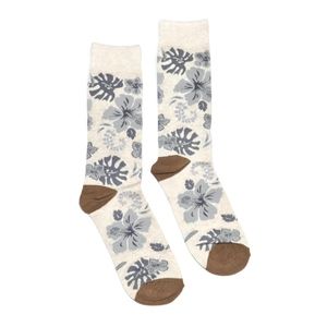 Men's Novelty Crew Socks Tropical Flower Hawaii